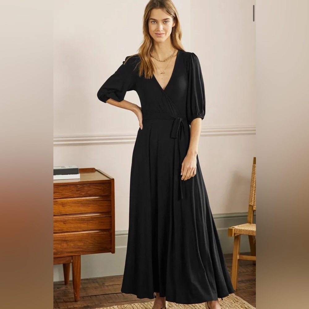 Gorgeous Boden Fixed Wrap Jersey maxi dress EUC with pockets!!